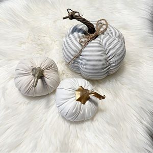 3 pcs Small Fabric Pumpkins